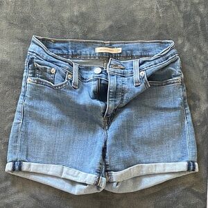Levi's Light Blue Jean Shorts